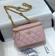 Chanel 22B mini vanity pink lambskin pearl strap bag - 1