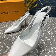 Louis Vuitton slingback white heels - 6