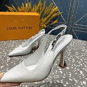 Louis Vuitton slingback white heels - 5