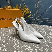 Louis Vuitton slingback white heels - 4