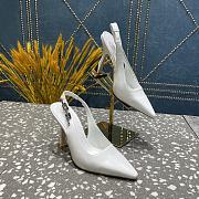 Louis Vuitton slingback white heels - 3