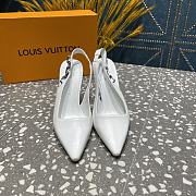 Louis Vuitton slingback white heels - 2