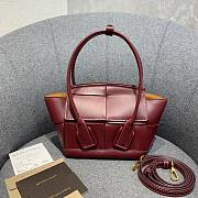 Bottega Veneta Arco Mini Red Leather Tote Bag - 1