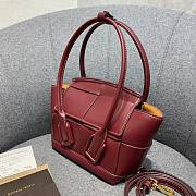 Bottega Veneta Arco Mini Red Leather Tote Bag - 4