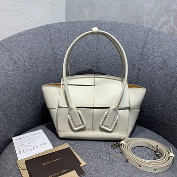 Bottega Veneta Arco Mini White Leather Tote Bag