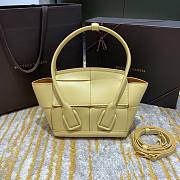 Bottega Veneta Arco Mini Yellow Leather Tote Bag - 1