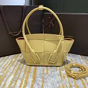 Bottega Veneta Arco Mini Yellow Leather Tote Bag - 2