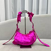 Balenciaga Le Cagole Pink Velvet Bag - 3