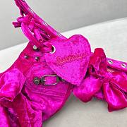 Balenciaga Le Cagole Pink Velvet Bag - 5