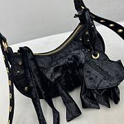 Balenciaga Le Cagole Black Velvet Bag - 6