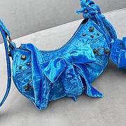 Balenciaga Le Cagole Blue Velvet Bag - 2