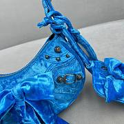 Balenciaga Le Cagole Blue Velvet Bag - 3