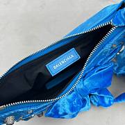 Balenciaga Le Cagole Blue Velvet Bag - 4