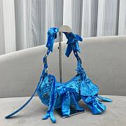 Balenciaga Le Cagole Blue Velvet Bag - 6