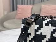 Dior small caro black and white macro fabric bag  - 5