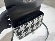 Dior small caro black and white macro fabric bag  - 3