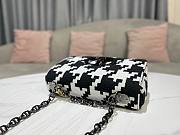 Dior small caro black and white macro fabric bag  - 6