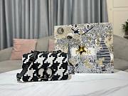 Dior small caro black and white macro fabric bag  - 4