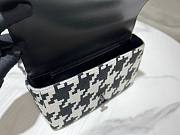 Dior medium caro black and white macro fabric bag - 5