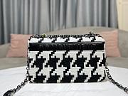 Dior medium caro black and white macro fabric bag - 3