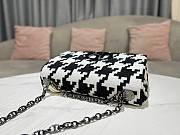 Dior medium caro black and white macro fabric bag - 2