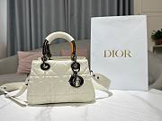 Dior The Lady 95.22 white cannage quilted leather bag - 1