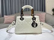 Dior The Lady 95.22 white cannage quilted leather bag - 2