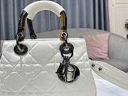 Dior The Lady 95.22 white cannage quilted leather bag - 3