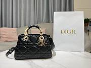 Dior The Lady 95.22 black cannage quilted leather gold bag - 1