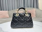 Dior The Lady 95.22 black cannage quilted leather gold bag - 6