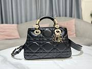 Dior The Lady 95.22 black cannage quilted leather gold bag - 5