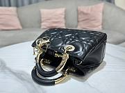 Dior The Lady 95.22 black cannage quilted leather gold bag - 4