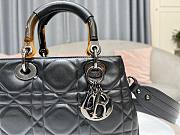 Dior The Lady 95.22 all black cannage quilted leather bag - 3