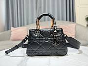 Dior The Lady 95.22 all black cannage quilted leather bag - 2