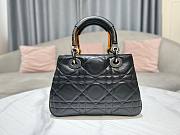 Dior The Lady 95.22 all black cannage quilted leather bag - 4