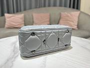 Dior The Lady 95.22 gray cannage quilted leather bag - 6