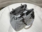 Dior The Lady 95.22 gray cannage quilted leather bag - 2