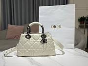 Dior Medium The Lady 95.22 white cannage quilted leather bag - 1