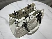 Dior Medium The Lady 95.22 white cannage quilted leather bag - 6