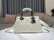 Dior Medium The Lady 95.22 white cannage quilted leather bag - 5