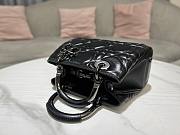 Dior Medium The Lady 95.22 all black cannage quilted leather bag - 6