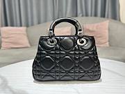 Dior Medium The Lady 95.22 all black cannage quilted leather bag - 5