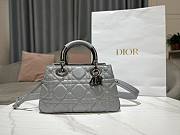 Dior Medium The Lady 95.22 gray cannage quilted leather bag - 1