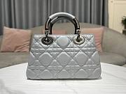 Dior Medium The Lady 95.22 gray cannage quilted leather bag - 2