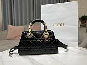 Dior Medium The Lady 95.22 black cannage quilted leather gold bag - 1