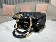 Dior Medium The Lady 95.22 black cannage quilted leather gold bag - 4