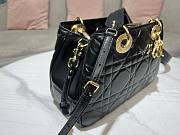 Dior Medium The Lady 95.22 black cannage quilted leather gold bag - 2