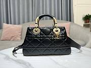 Dior Medium The Lady 95.22 black cannage quilted leather gold bag - 3