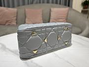 Dior Medium The Lady 95.22 gray cannage quilted leather gold bag - 2