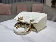 Dior Medium The Lady 95.22 white cannage quilted leather gold bag - 6